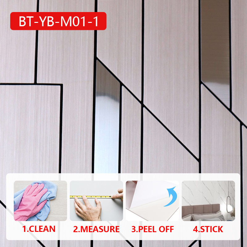 modern design ixpe self-adhesive wall covering Waterproof mosaic wall sticker for kitchen bathroom