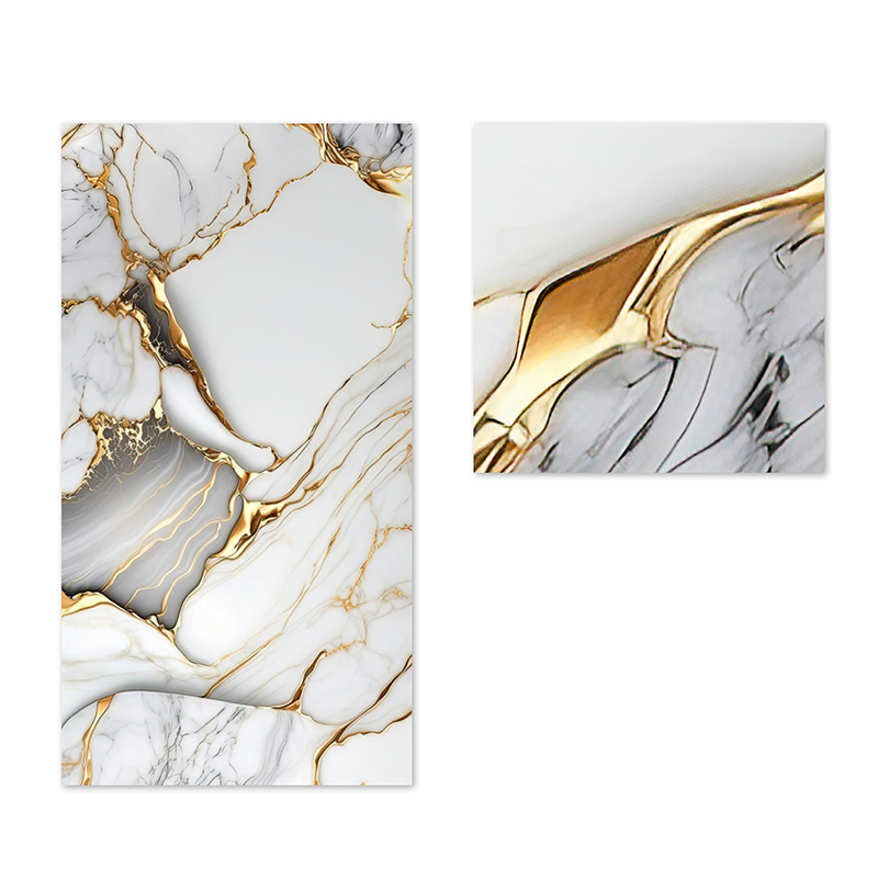 Easy DIY Installation Spanish Style Papel Tapiz Marble Wall Sticker with Metallic Accents