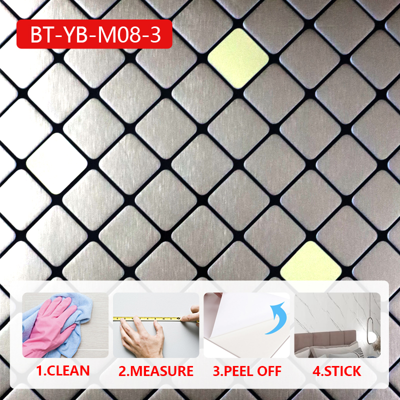 Non-Toxic easy peel 3d wall stickers home decor self-adhesive mosaic wall sticker for Bedroom Living