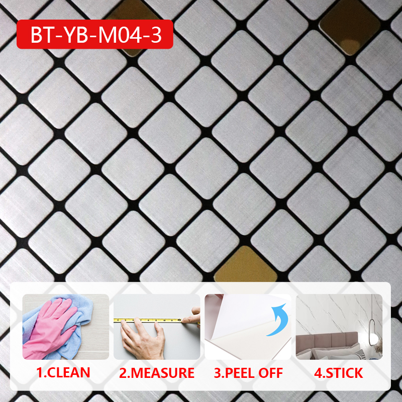 Modern Style Self-Adhesive ixpe Mosaic 3d decoration wall sticker for home living room kitchen