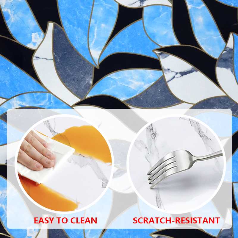 Eco Friendly marble design decorative wall stickers easy cleaning Sound Absorbing IXPE house wall panels sticker