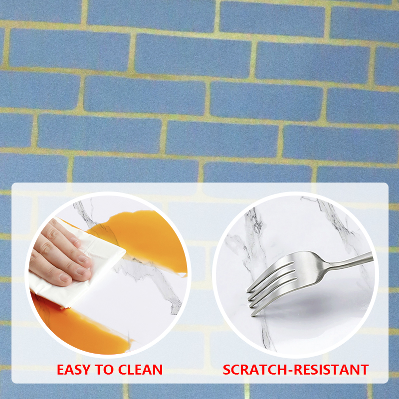 Easy Clean Surface Self-Adhesive Wall Paper Marble Sheet Sticker for Living Room and Bedroom