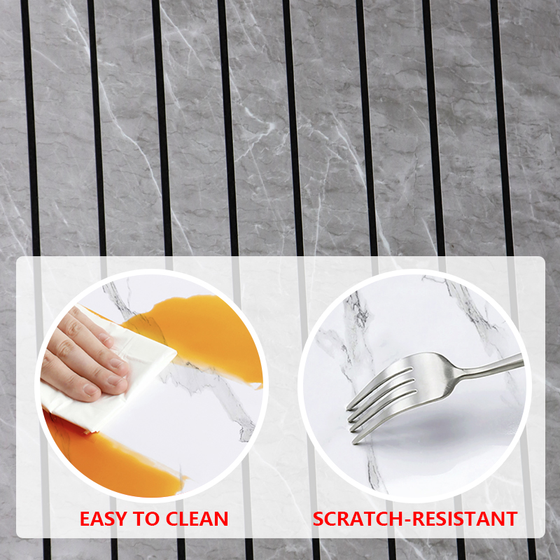 wholesale 3d self adhesive wood pattern sticker oil proof fluted wall stickers for kitchen living room