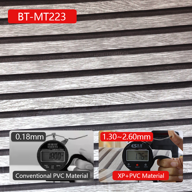 custom color Fluted Wall Stickers wood pattern ixpe self adhesive wall stickers for Living Room and 