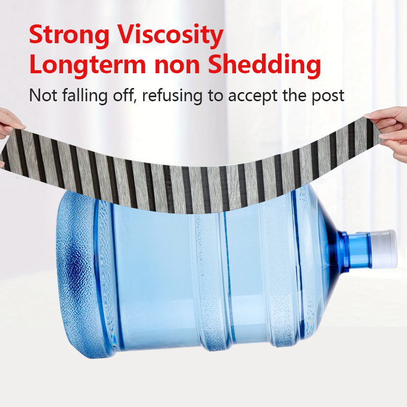 new design indoor decoration self adhesive wall sticker wood veneer fluted wall sticker for home office