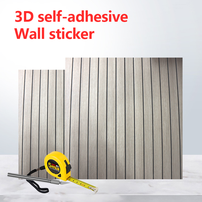 custom design interior Grille Wall sticker 3d self-adhesive ixpe fluted wall sticker for home decoration