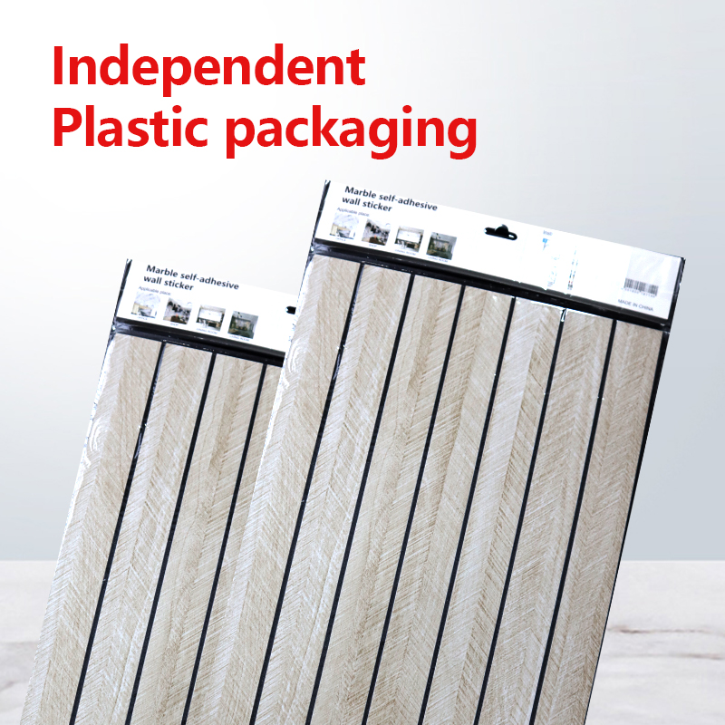 wholesale 3d self adhesive wood pattern sticker oil proof fluted wall stickers for kitchen living room