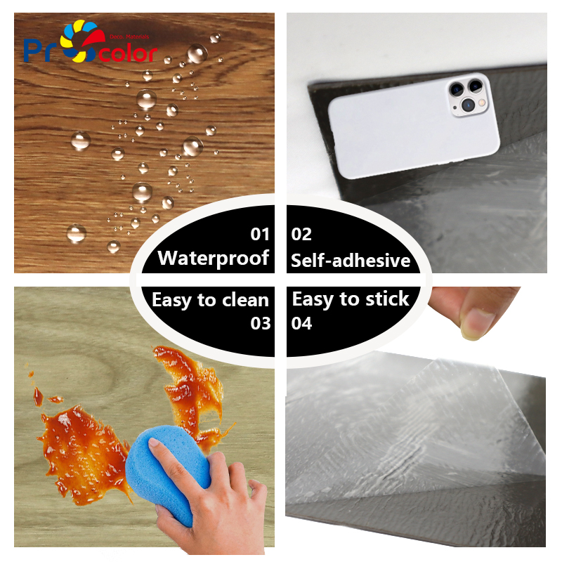 factory price modern design waterproof self adhesive PVC vinyl flooring oem lvt flooring for living room