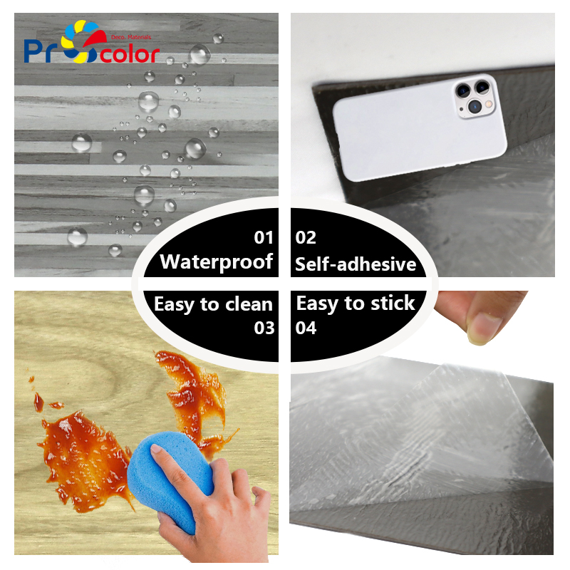 Factory Price easy installing Anti-Slip waterproof Wood Grain self adhesive PVC vinyl lvt floor tile for home apartment