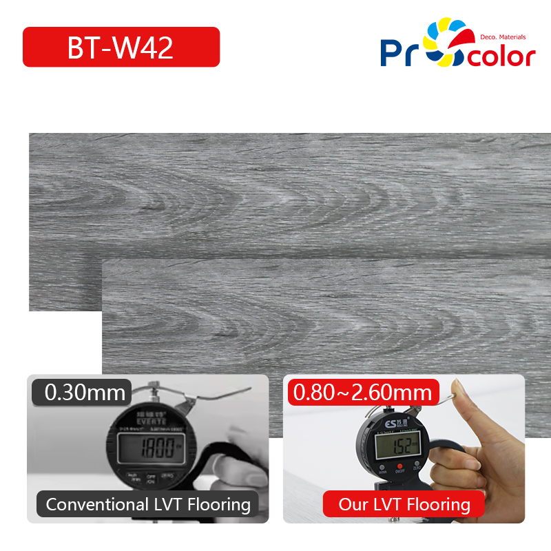 wholesale Eco-friendly easy installing 0.9-2mm thick lvt floor self adhesive for home office